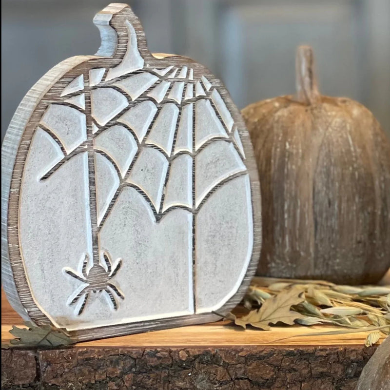 Spiderweb Carved Pumpkin