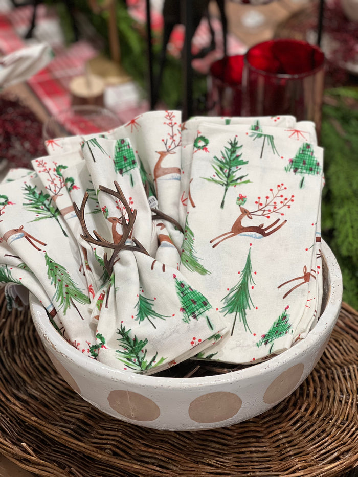 Frolicking Reindeer Napkin