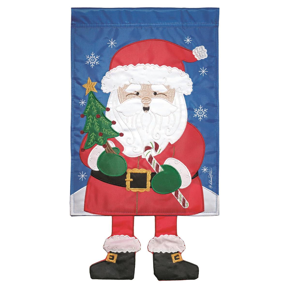 Crazy Leg Santa Flag