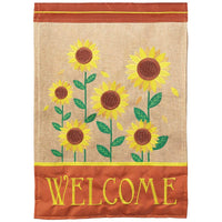 Sunflowers Welcome Garden Flag