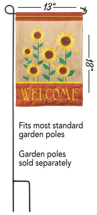 Sunflowers Welcome Garden Flag