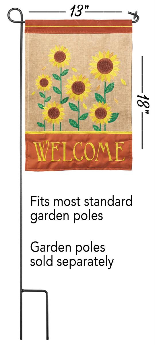 Sunflowers Welcome Garden Flag