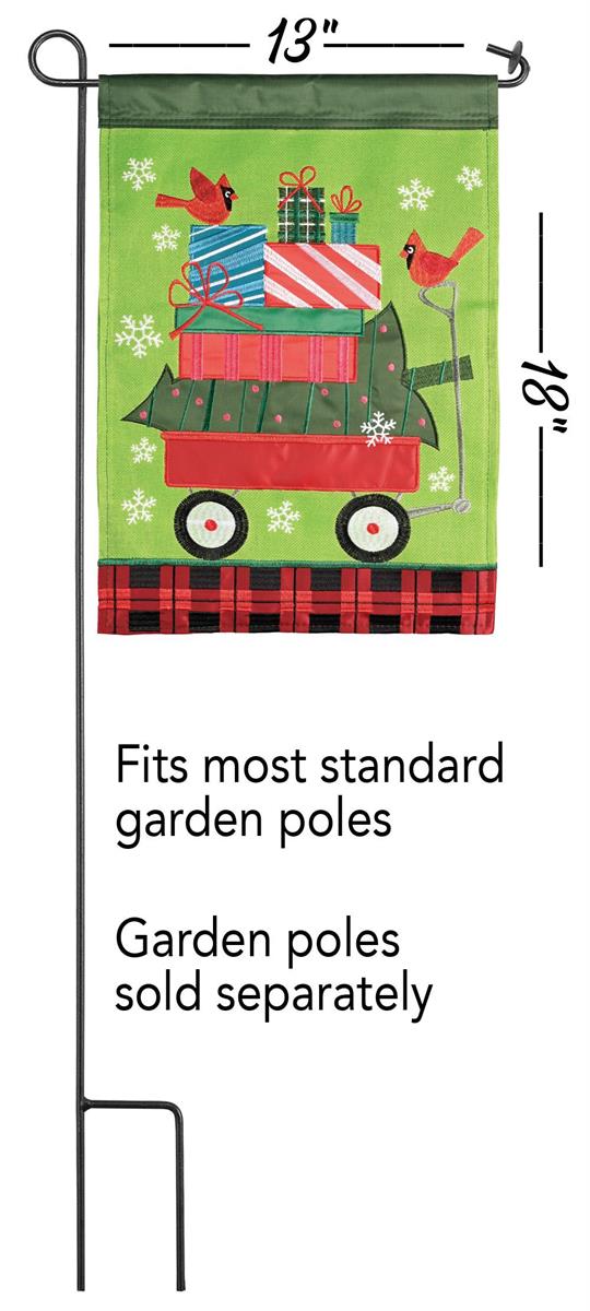 Christmas Wagon Garden Flag