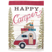 Happy Camper Christmas Garden Flag