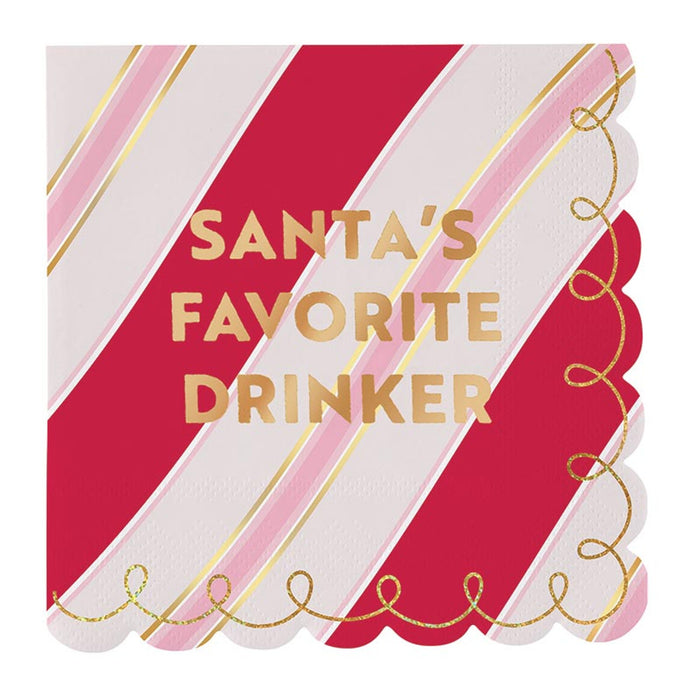 Santa Scallop Napkins