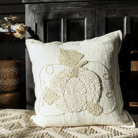 Corner Stitched Pumpkin Pillow