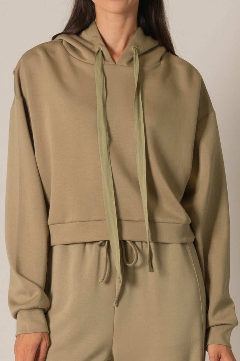 Modal Cropped Hoodie