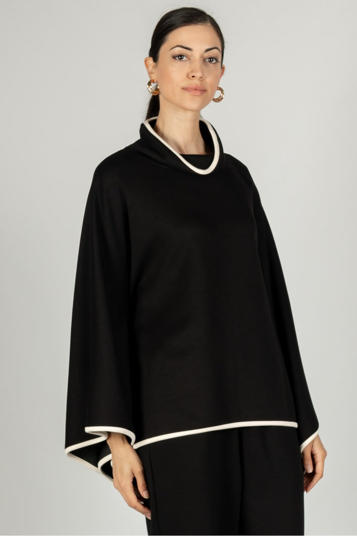 Modal Cowl Neck Poncho