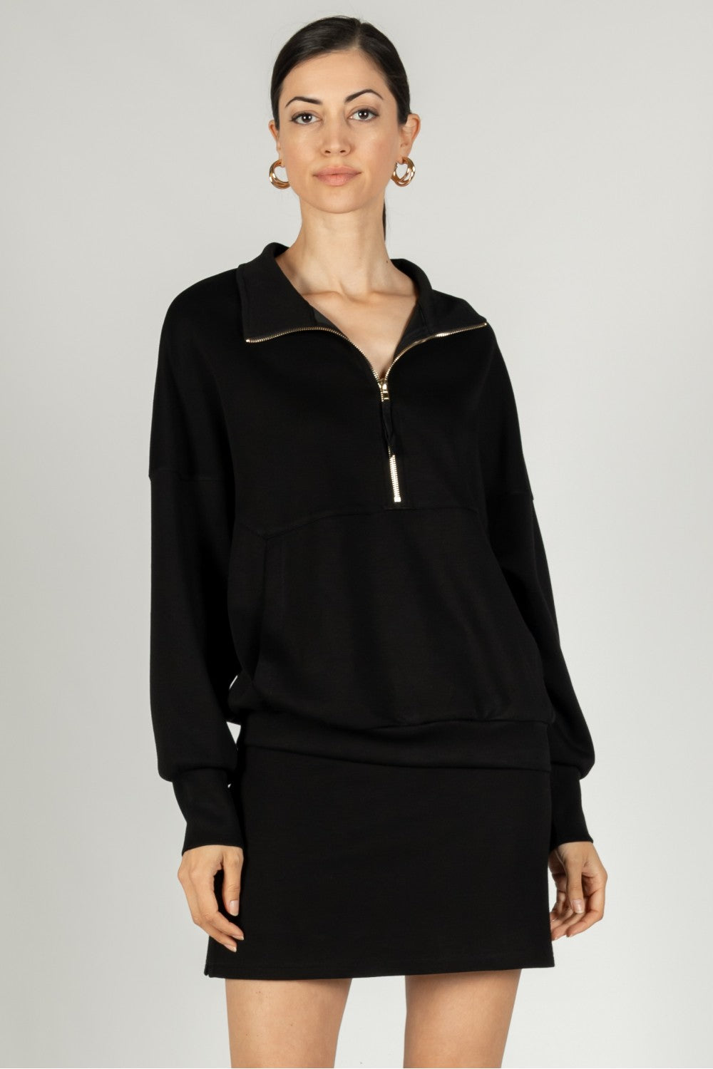 Modal Zip Up Pullover