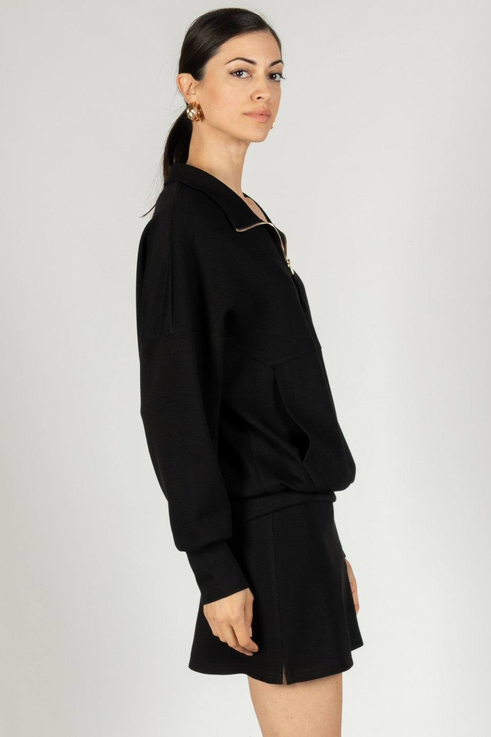 Modal Zip Up Pullover