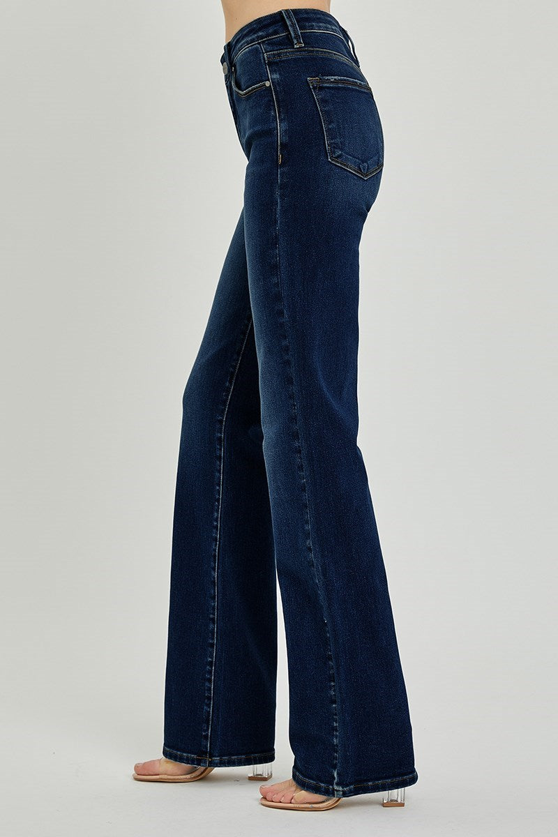 Mid Rise Straight Jeans