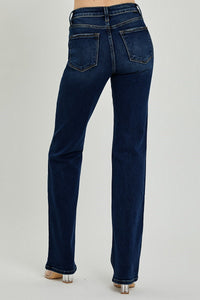 Mid Rise Straight Jeans