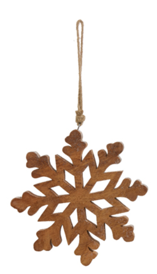 Wooden Snowflake Ornament