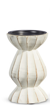 Whitewash Candle Holder