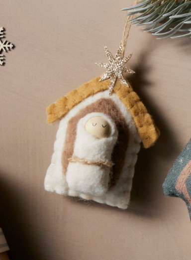 Felt Baby Jesus Ornament