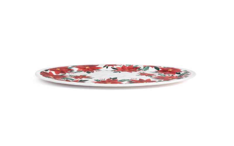 Poinsettia Oval Platter