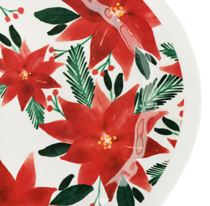 Poinsettia Oval Platter