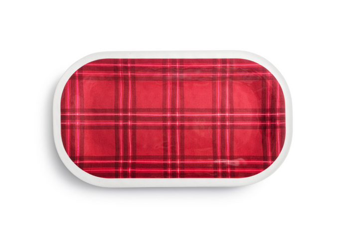 Plaid Rectangular Platter