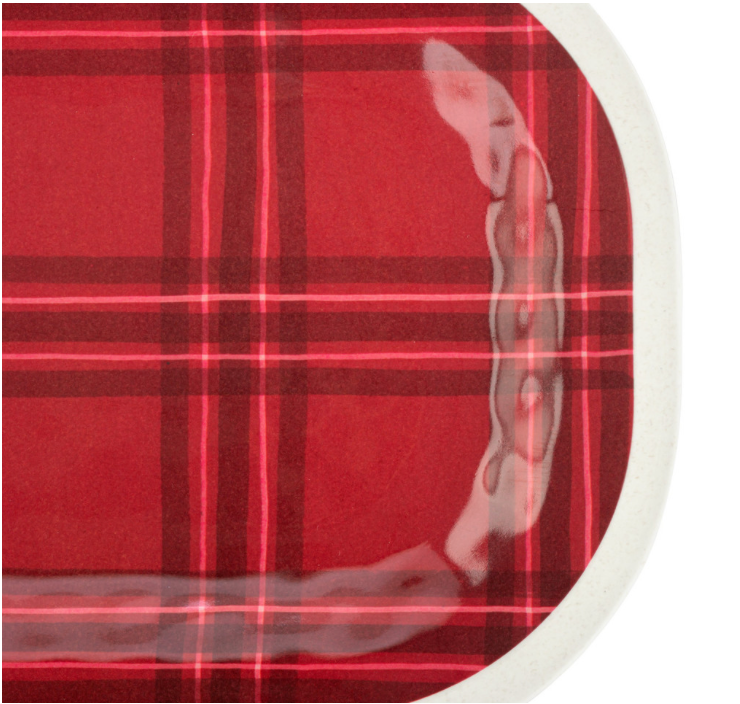 Plaid Rectangular Platter