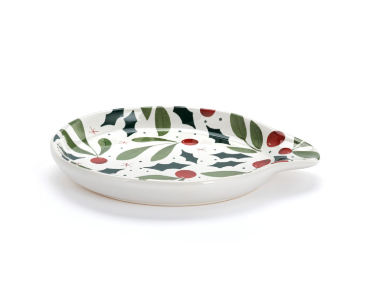 Holly Leaves Spoon Rest