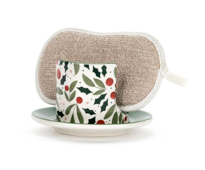 Holiday Soap Dish Sponge Set