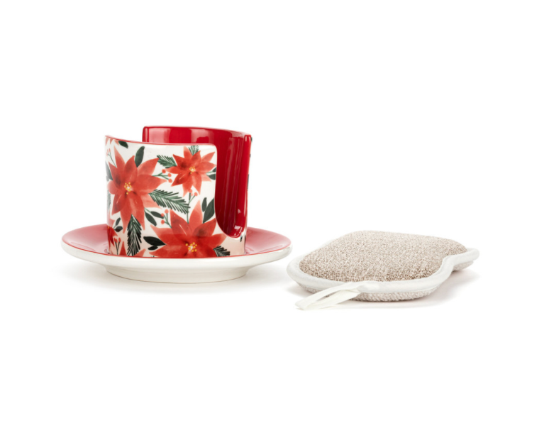 Holiday Soap Dish Sponge Set