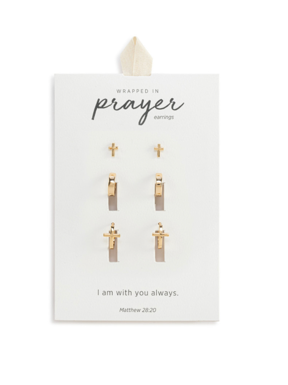 Dainty Cross Earring Set