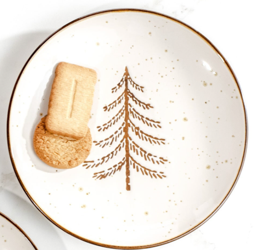 Evergreen Tree Dessert Plate