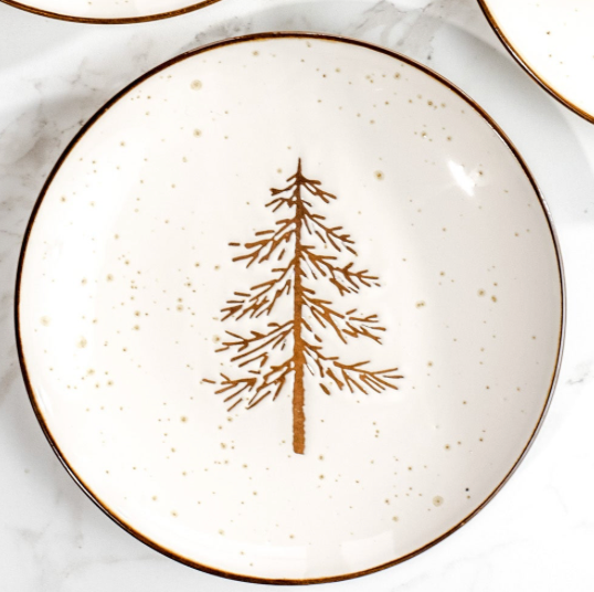 Evergreen Tree Dessert Plate