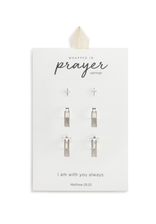 Dainty Cross Earring Set