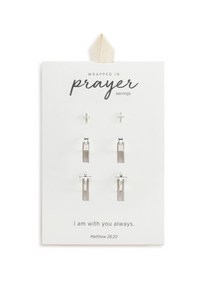 Dainty Cross Earring Set