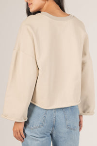 French Terry Raw Edge Top