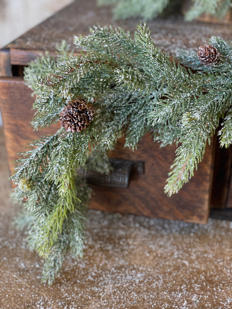 Frosted White Spruce Garland