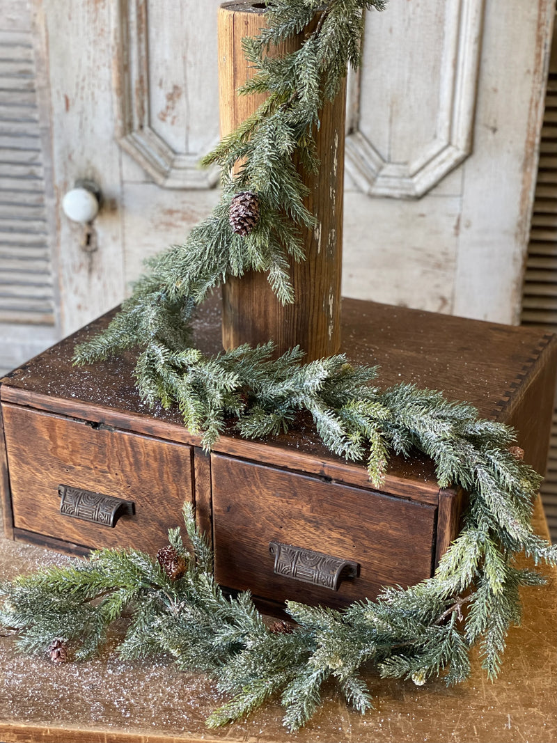 Frosted White Spruce Garland