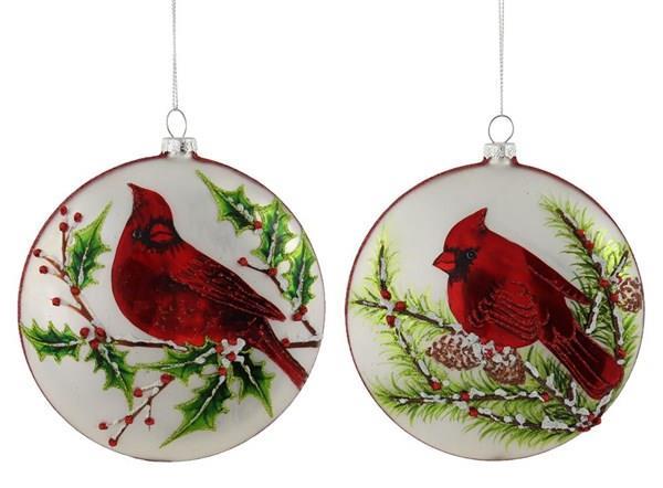 Glass Cardinal Ornament