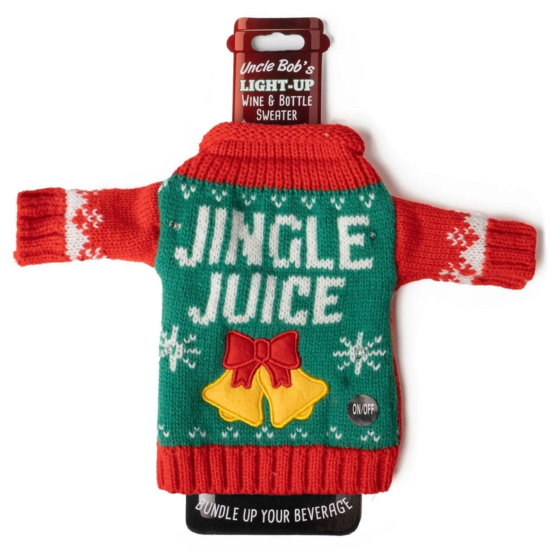 Light Up Wine Bottle Sweater