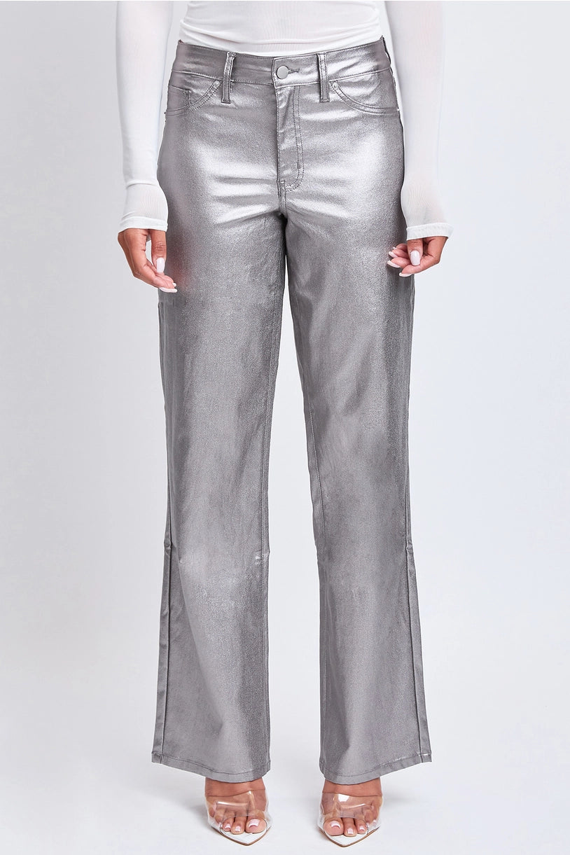 Straight Leg Metallic Pant