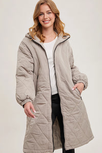 Quilted Puffer Long Jacket