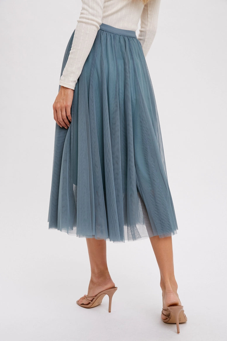 Tulle Midi Skirt