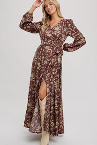 Floral Wrap Maxi Dress