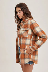 Button Down Flannel Shacket