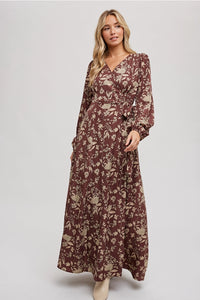 Floral Wrap Maxi Dress