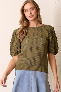 Crochet Sleeve Sweater