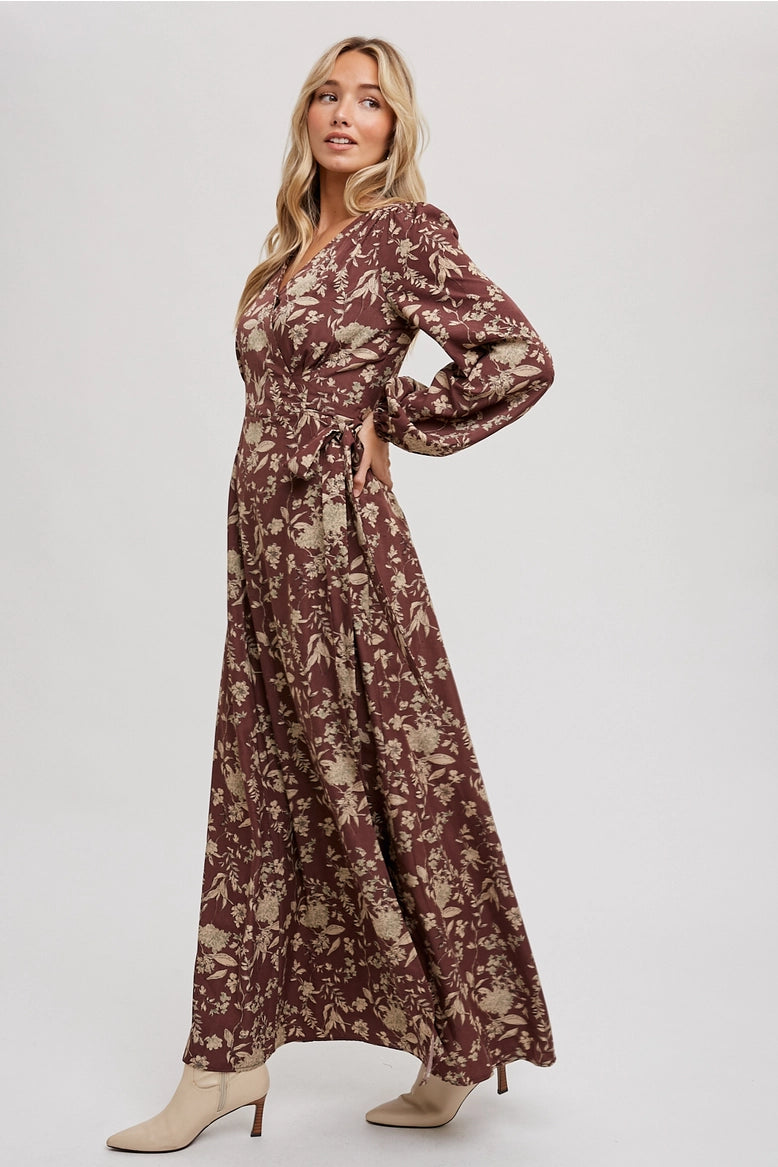 Floral Wrap Maxi Dress