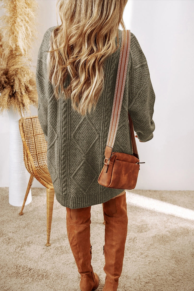 Cable Knit Sweater Dress