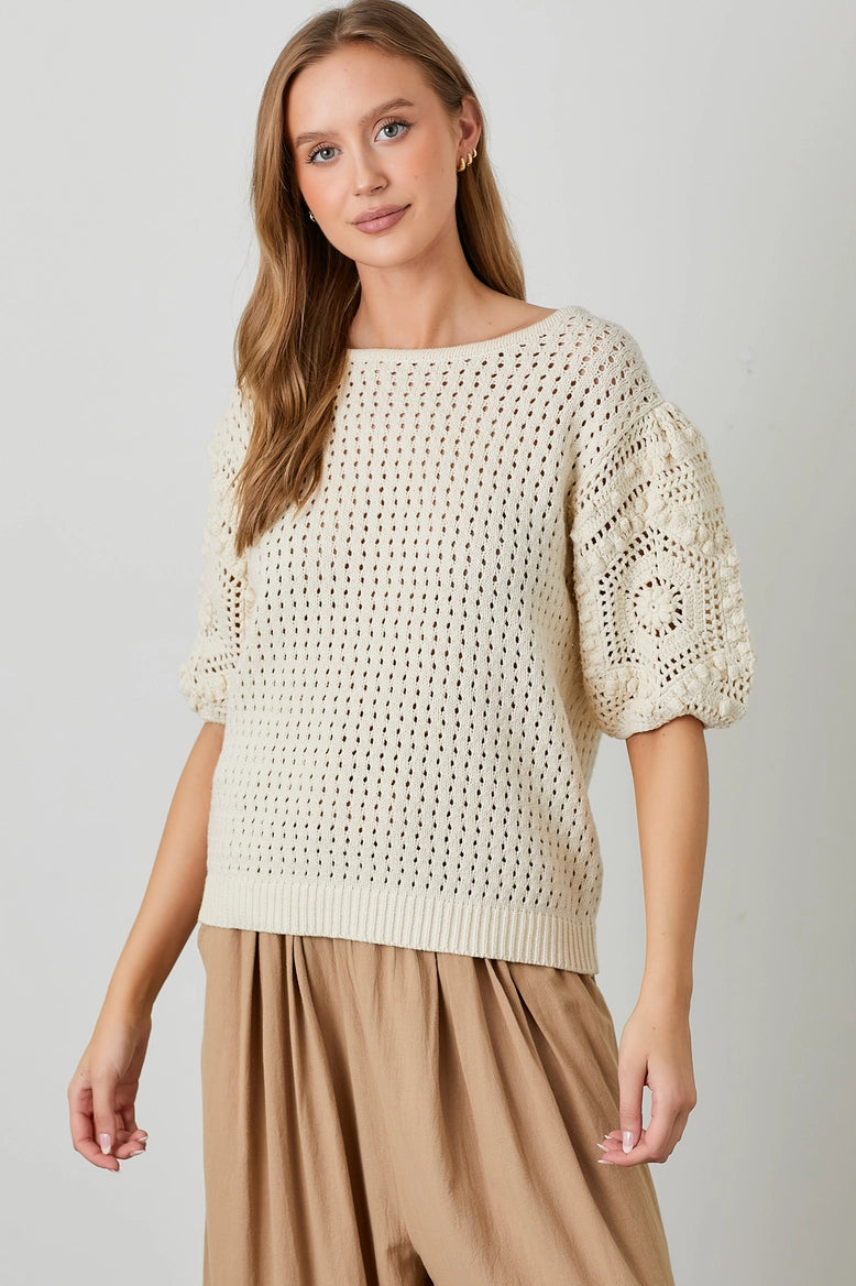 Crochet Sleeve Sweater