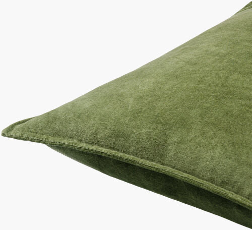 Cotton Velvet Lumbar Pillow 13x19