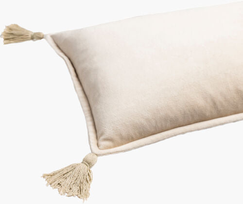 Cotton Velvet Tassel Pillow