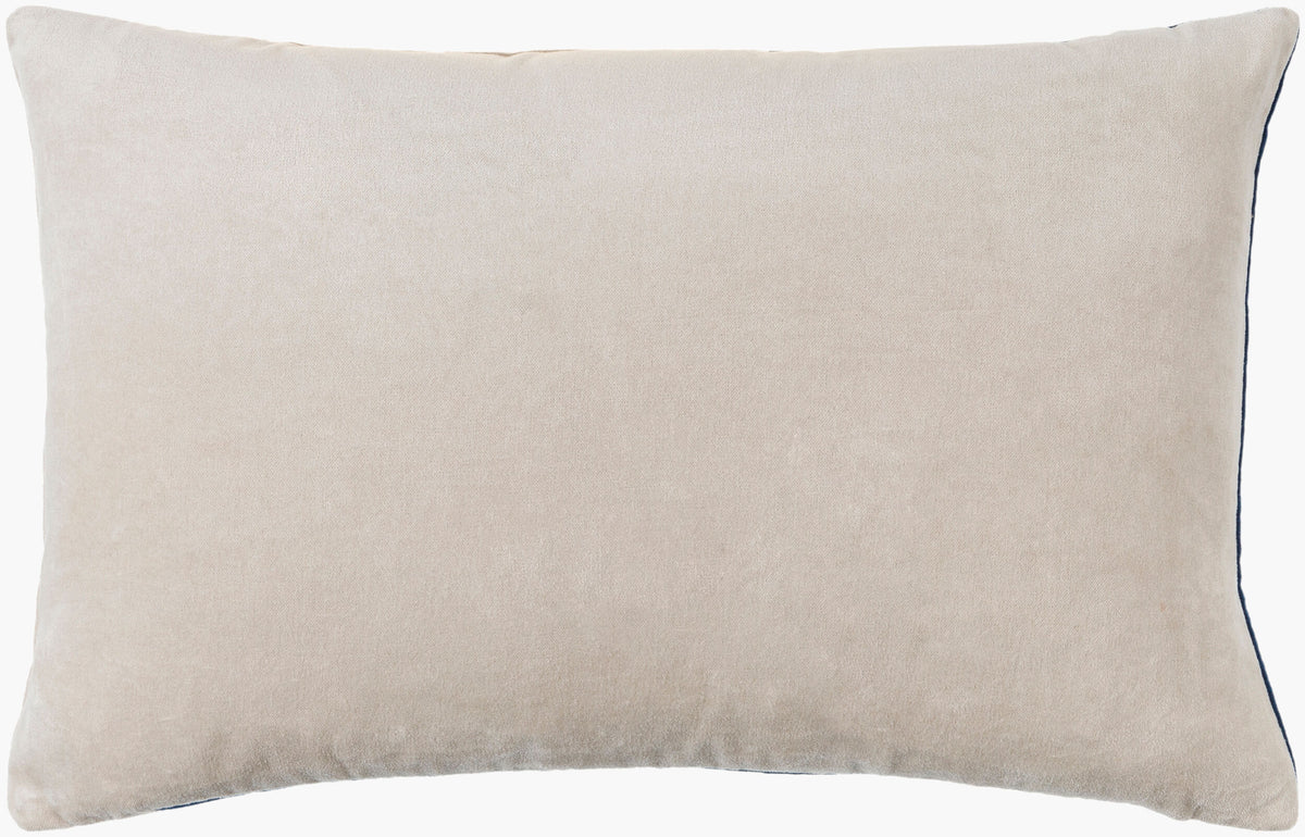 Two Tone Velvet Lumbar Pillow