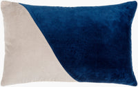 Two Tone Velvet Lumbar Pillow